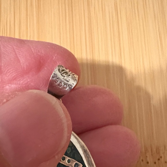 Taxco Sterling Silver Pendant with Brass and Copper Inlay - Picture 5 of 7